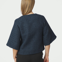 Neo Noir Rosella Boucle Mini Jacket Navy