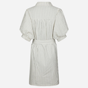 Neo Noir Serene Slim Stripe Dress Off White