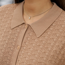 Neo Noir Sette Fine Crochet Blouse Taupe