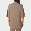 Neo Noir Sette Fine Crochet Blouse Taupe