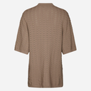 Neo Noir Sette Fine Crochet Blouse Taupe