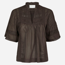Neo Noir Siama S Voile Blouse Dark Brown