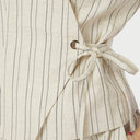 Neo Noir Simmo Stripe Eyelet Blouse Off White