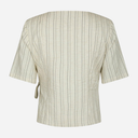 Neo Noir Simmo Stripe Eyelet Blouse Off White