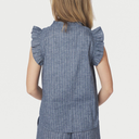 Neo Noir Siona Emb Stripe Top Blue