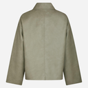 Neo Noir Titan Faux Leather Jacket Soft Green