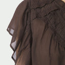 Neo Noir Vinsa S Voile Top Dark Brown