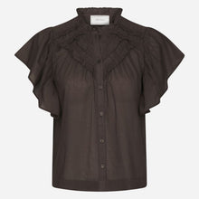 Neo Noir Vinsa S Voile Top Dark Brown