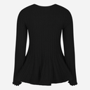 Neo Noir Wallina Peplum Knit Blouse Black