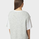 Neo Noir Xandra Knit Vest Light Grey