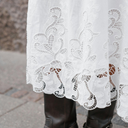 Neo Noir Yara Long Emb Skirt White