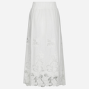 Neo Noir Yara Long Emb Skirt White