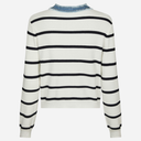 Neo Noir Zelma Stripe Denim Cardigan Off White