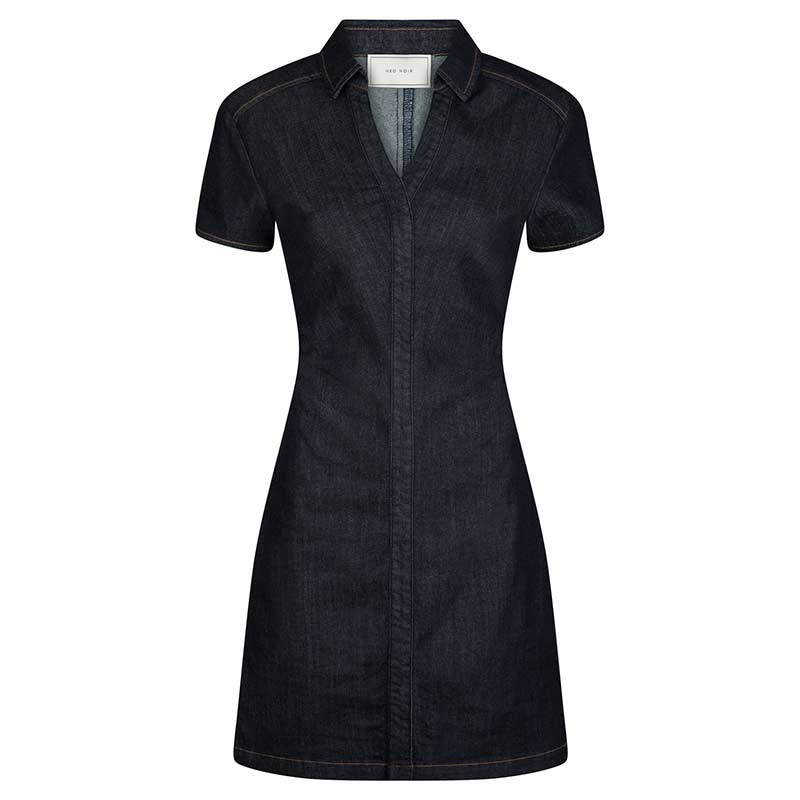 Neo Noir Abel Denim Dress Dark Blue