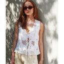 Neo Noir Alboa Embroidery Top Off White