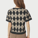 Neo Noir Allestar Check Knit Cardigan Beige - J BY J Fashion