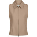 Neo Noir Annabella Structure Waistcoat Dark Taupe