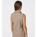 Neo Noir Annabella Structure Waistcoat Dark Taupe