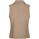 Neo Noir Annabella Structure Waistcoat Dark Taupe