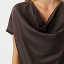 Neo Noir Annabeth Heavy Sateen Tee Dark Brown
