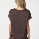 Neo Noir Annabeth Heavy Sateen Tee Dark Brown