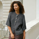 Neo Noir Benuta Fluffy Knit Cardigan Antracit melange