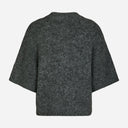 Neo Noir Benuta Fluffy Knit Cardigan Antracit melange - J BY J Fashion