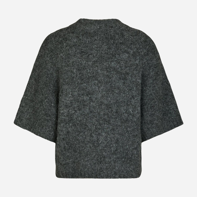 Neo Noir Benuta Fluffy Knit Cardigan Antracit melange