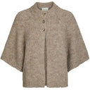 Neo Noir Benuta Fluffy Knit Cardigan Beige Melange