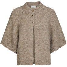 Neo Noir Benuta Fluffy Knit Cardigan Beige Melange