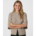 Neo Noir Benuta Fluffy Knit Cardigan Beige Melange