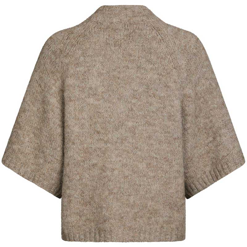Neo Noir Benuta Fluffy Knit Cardigan Beige Melange
