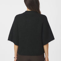 Neo Noir Benuta Fluffy Knit Cardigan Black