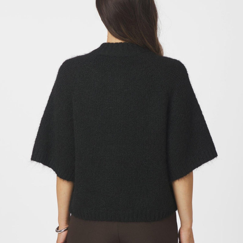 Neo Noir Benuta Fluffy Knit Cardigan Black