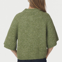 Neo Noir Benuta Fluffy Knit Cardigan Dusty Green