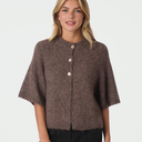 Neo Noir Benuta Fluffy Knit Cardigan Light Brown