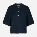 Neo Noir Benuta Fluffy Knit Cardigan Navy