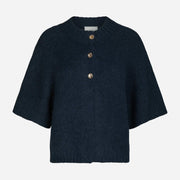 Neo Noir Benuta Fluffy Knit Cardigan Navy