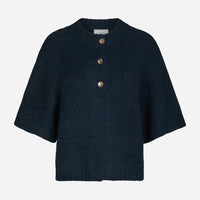 Neo Noir Benuta Fluffy Knit Cardigan Navy