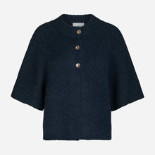 Neo Noir Benuta Fluffy Knit Cardigan Navy