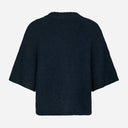 Neo Noir Benuta Fluffy Knit Cardigan Navy - J BY J Fashion