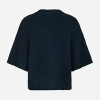 Neo Noir Benuta Fluffy Knit Cardigan Navy