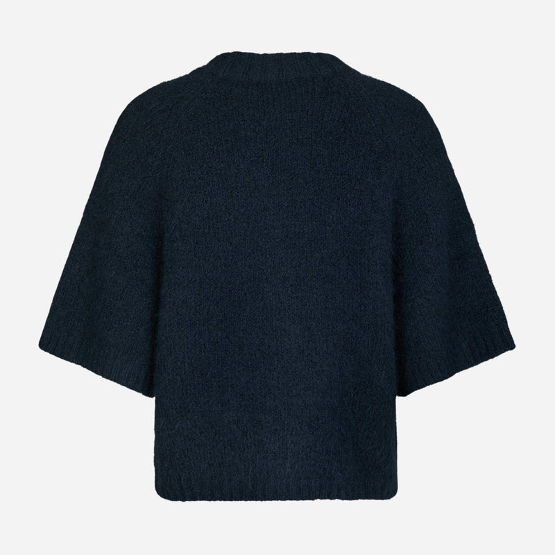 Neo Noir Benuta Fluffy Knit Cardigan Navy
