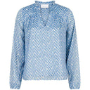 Neo Noir Bisa Big Tile Blouse Lyseblå - J BY J Fashion