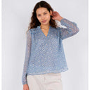 Neo Noir Bisa Big Tile Blouse Lyseblå - J BY J Fashion