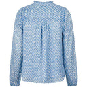 Neo Noir Bisa Big Tile Blouse Lyseblå - J BY J Fashion
