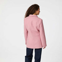 Neo Noir Bowie Herringbone Blazer Light Pink