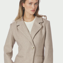 Neo Noir Bowie Herringbone S Blazer Sand - J BY J Fashion