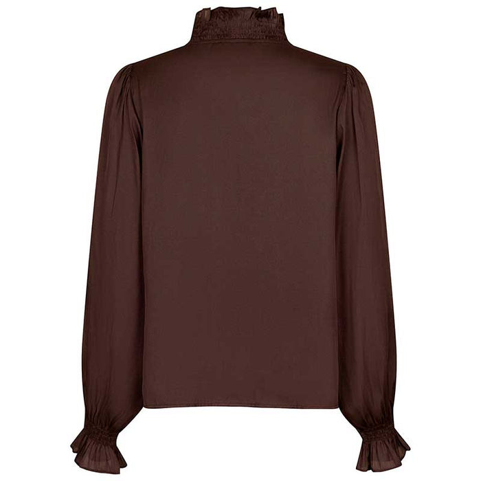 Neo Noir Brielle Satin Shirt Brun