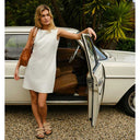 Neo Noir Bruna Ramie Dress Off White